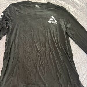 GUESS Black Graphic Long Sleeve Tee